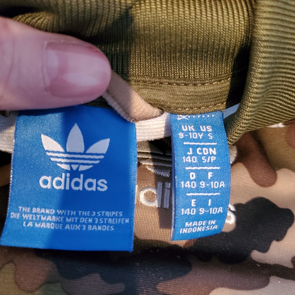 Kids adidas camo track jacket full zip size small 9-10yr old - Picture 7 of 13